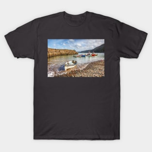 Clovelly Harbour fishing Boats, North Devon, England T-Shirt